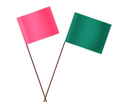 Plastic Staff Marking Flags